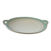 Ribbed dish in half Lunéville porcelain - Régence model