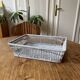 Bread basket, pocket emptying tray, storage box in grey rattan and wicker -