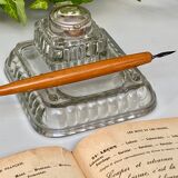 Old glass inkwell