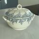 Lunéville Neva ironstone soup tureen – antique French earthenware decor