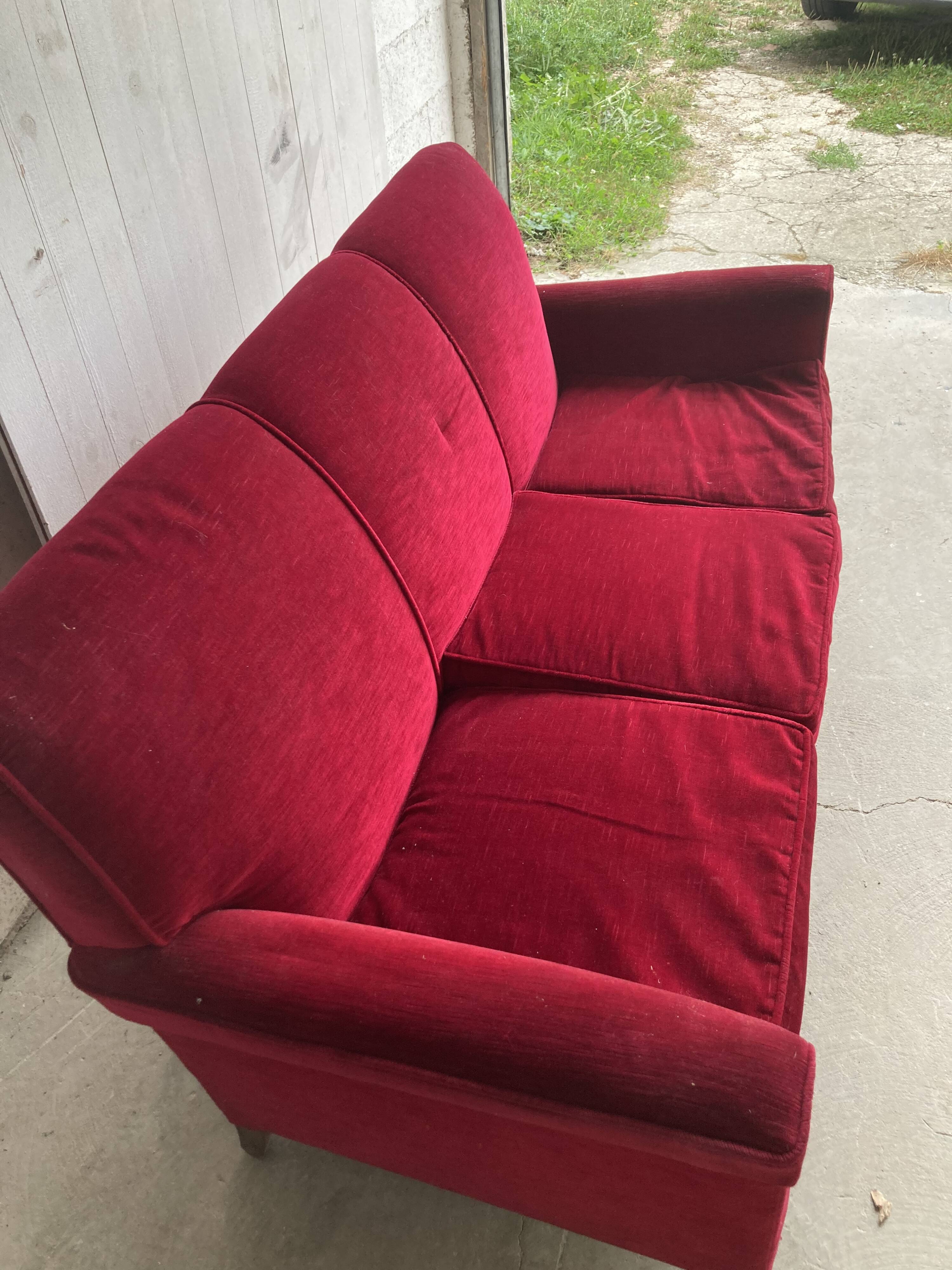 Vintage velvet sofa