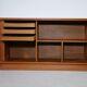Teak sideboard by dyrlund, sliding door dresser, danish design, 1960s