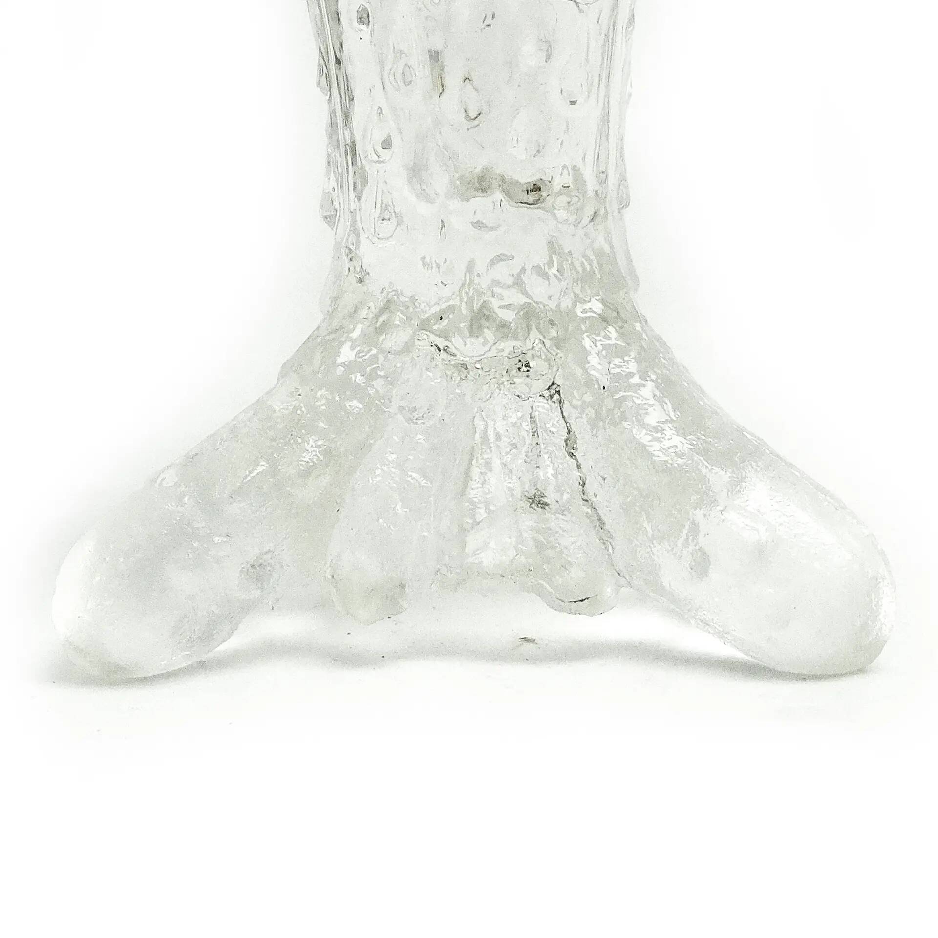 Art Deco vase, transparent glass, Poland, 1930s