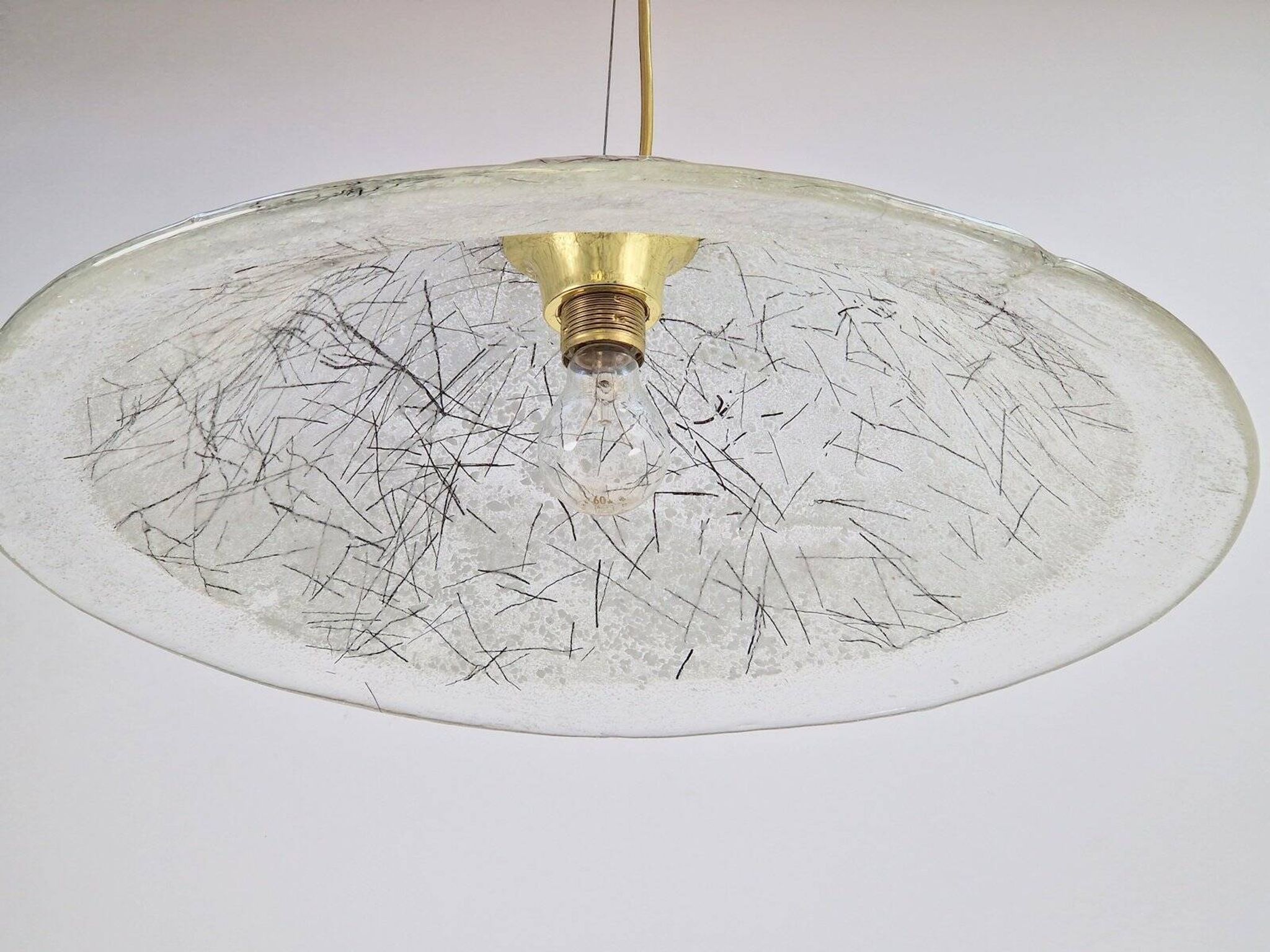 Vintage Murano Glass Pendant Lights from Kaiser-Leuchten, 1960s, Set of 2