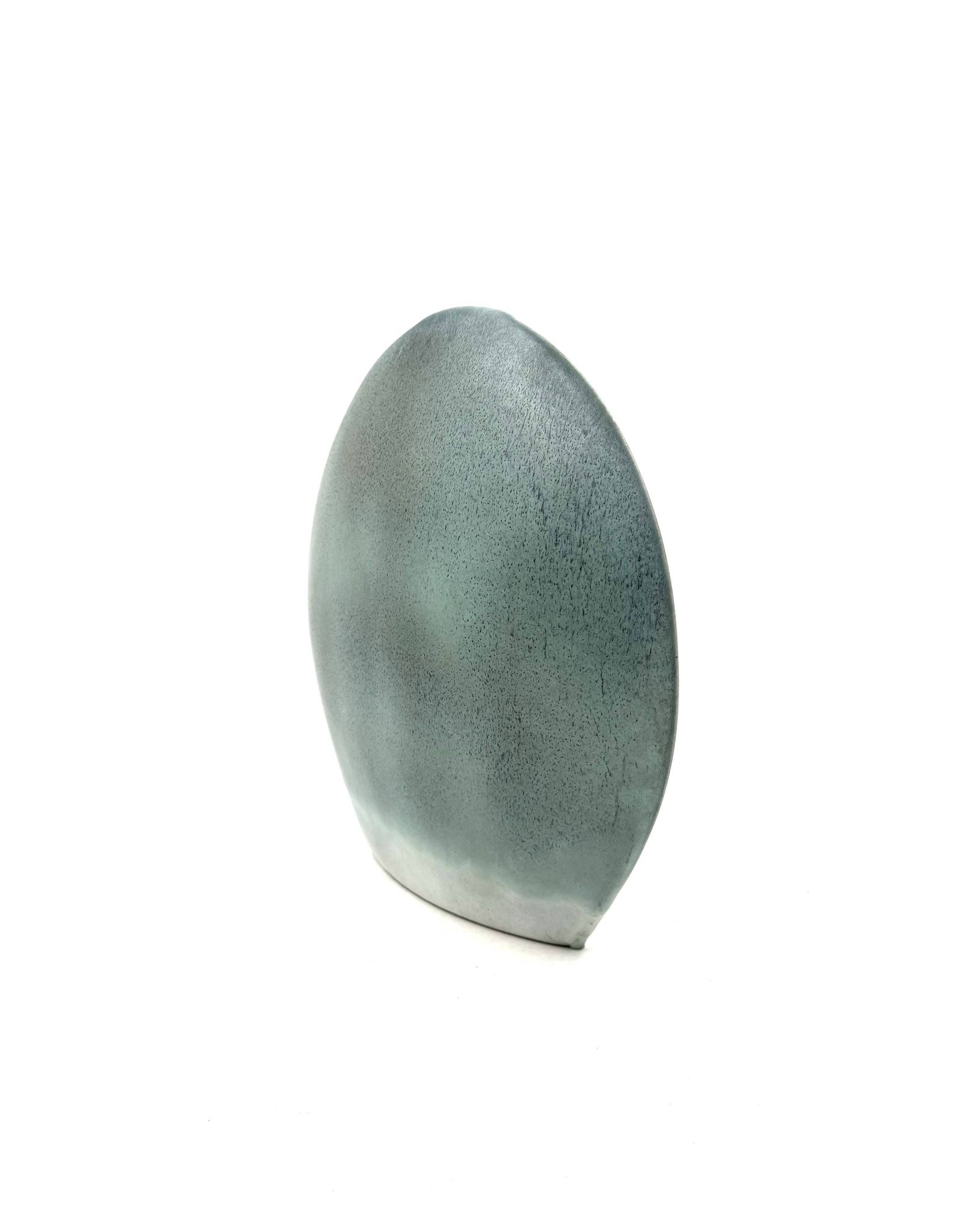Mid-century modern blue ceramic solifleur vase, France 1970