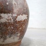 Jarre à huile chinoise ancienne en terre cuite vernissée, XVIII ème siècle