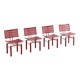 Set of 4 postmodern '8600' chairs in red by Hans Ulrich Bitsch for Kusch & Co.