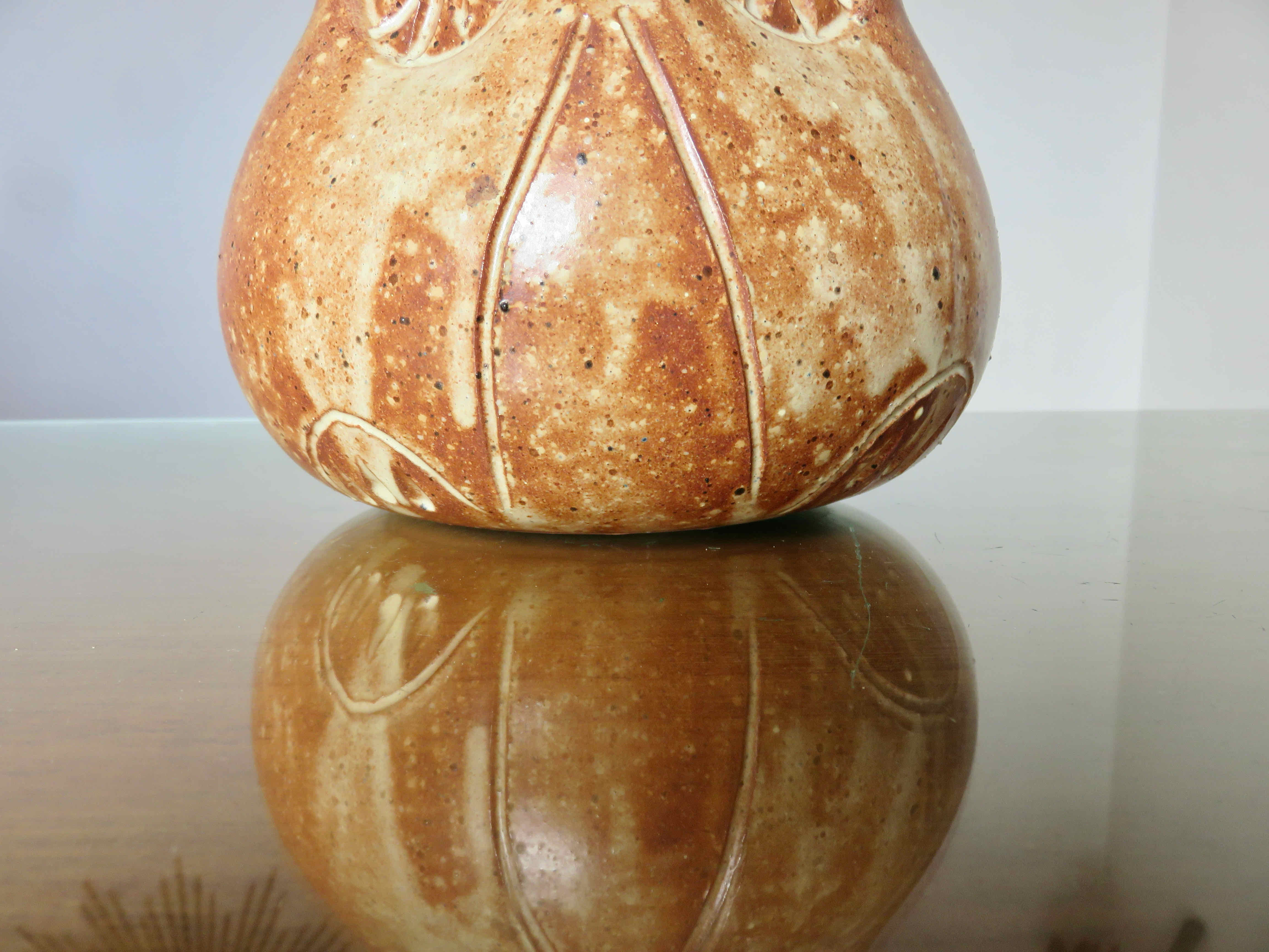 “hibou” stoneware pot cover from the 50s and 60s