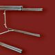Vintage side table in chromed metal and smoked glass - modernist style
