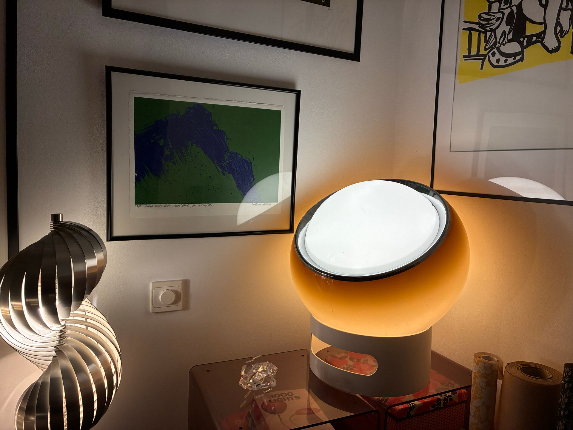 Harvey Guzzini Lamp Clan De Sol Meblo Grand Model Ochre Beige Iconiq