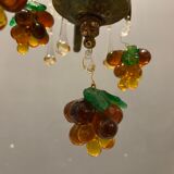 Italian Gold Gilded Murano Glass Fruit Chandelier