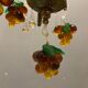 Lustre aux fruits en verre de Murano doré à l’or italien