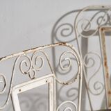 Anciennes chaises d’extérieur blanches (vers 1920). Ensemble de 4 pièces