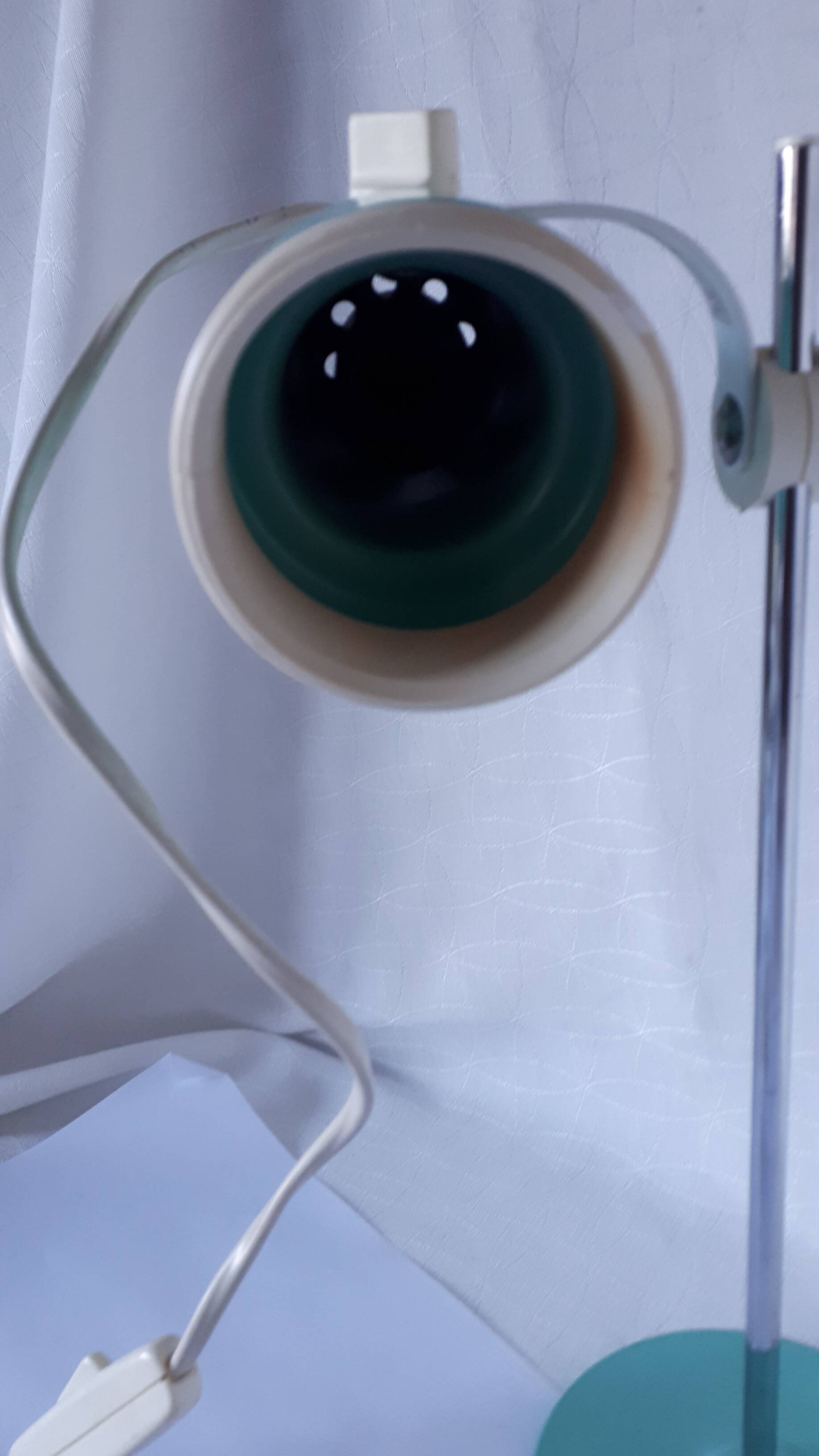 Turquoise blue articulated lamp