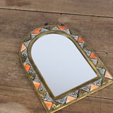 Decorated brass mirror 2