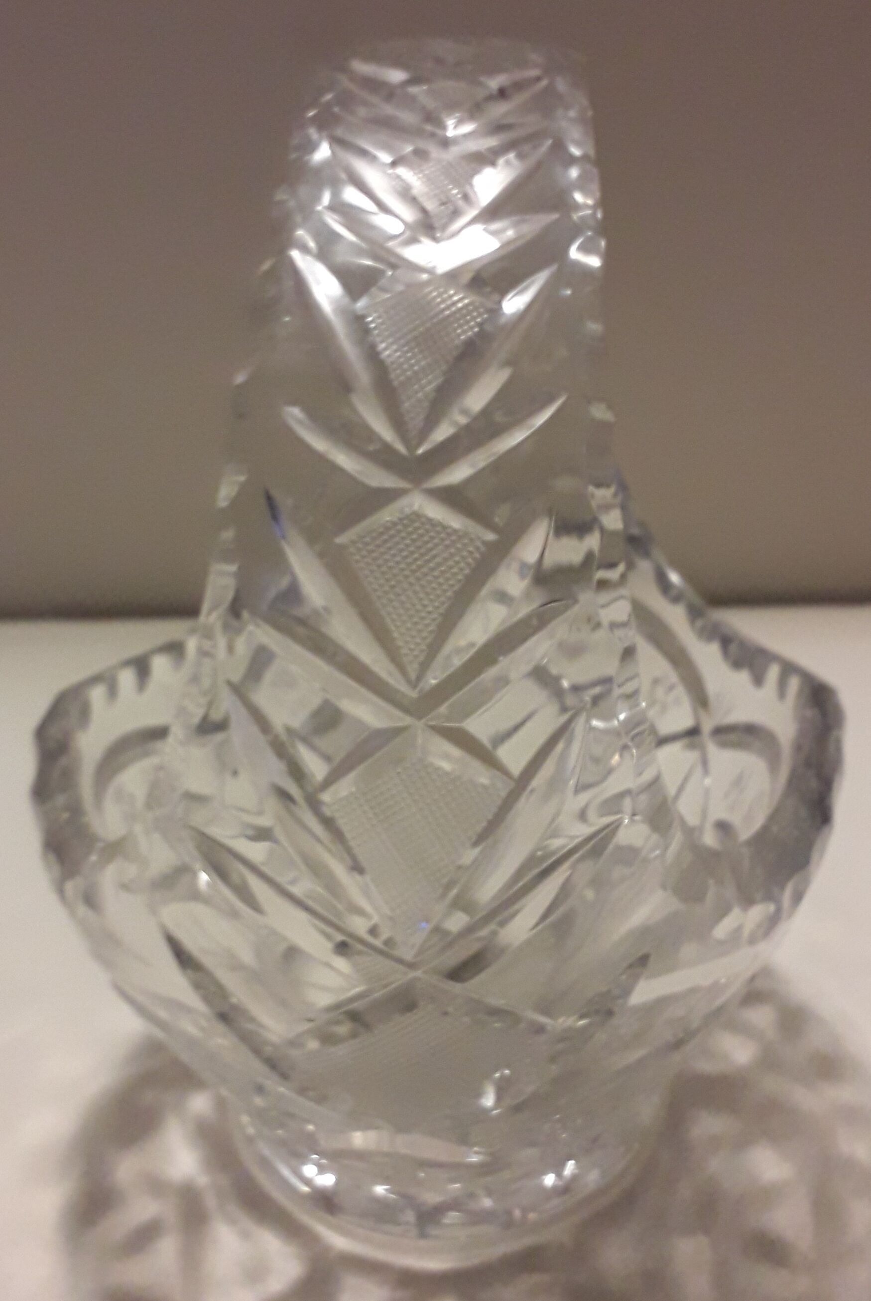 crystal basket centerpiece