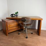 Solid Elm Desk Pierre Chapo B19E – Iconic Design from the 60s - v