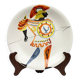 Assiette au guerrier antique — Roger Capron, Vallauris, vers 1955–1960