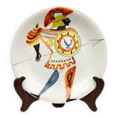 Plate for the ancient warrior — Roger Capron, Vallauris, around 1955–1960