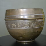 Cache pot "cygnes" en laiton