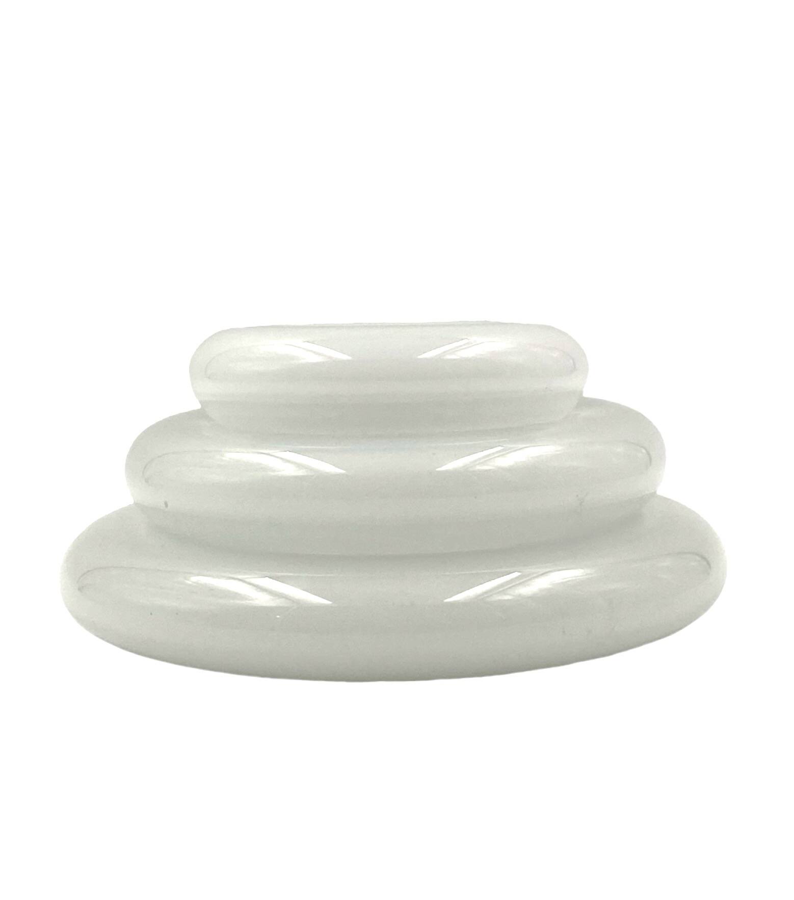 "Pomeri" cloudy crystal centerpiece / vide poche, Eleonore Peduzzi Riva, Vistosi Murano Italy, 1972