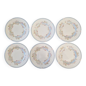 Manufacture of Coalport, England - April model - Series of 6 small dinner plates - Porcelain