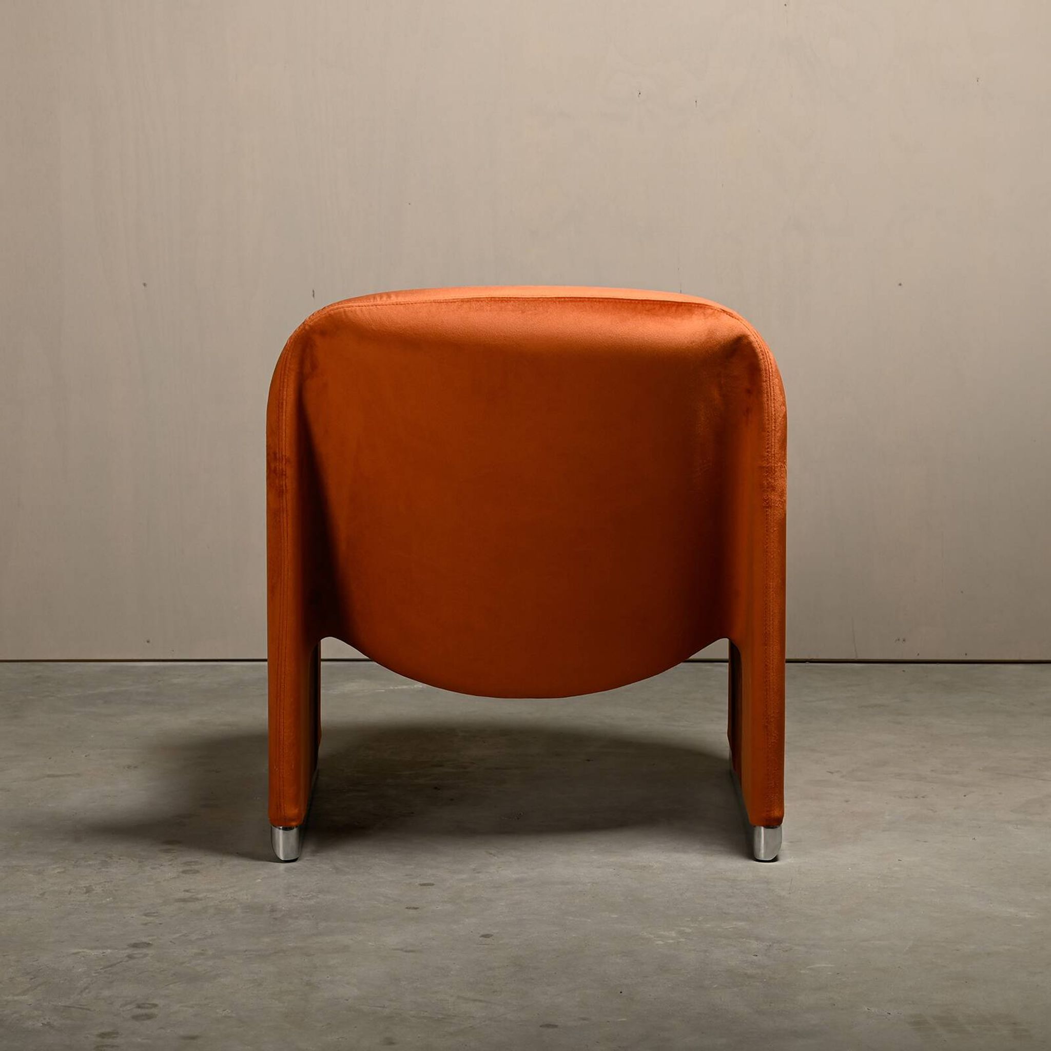 Giancarlo Piretti Alky Lounge Chair in Autumn Velvet for Anonima Castelli, Italy