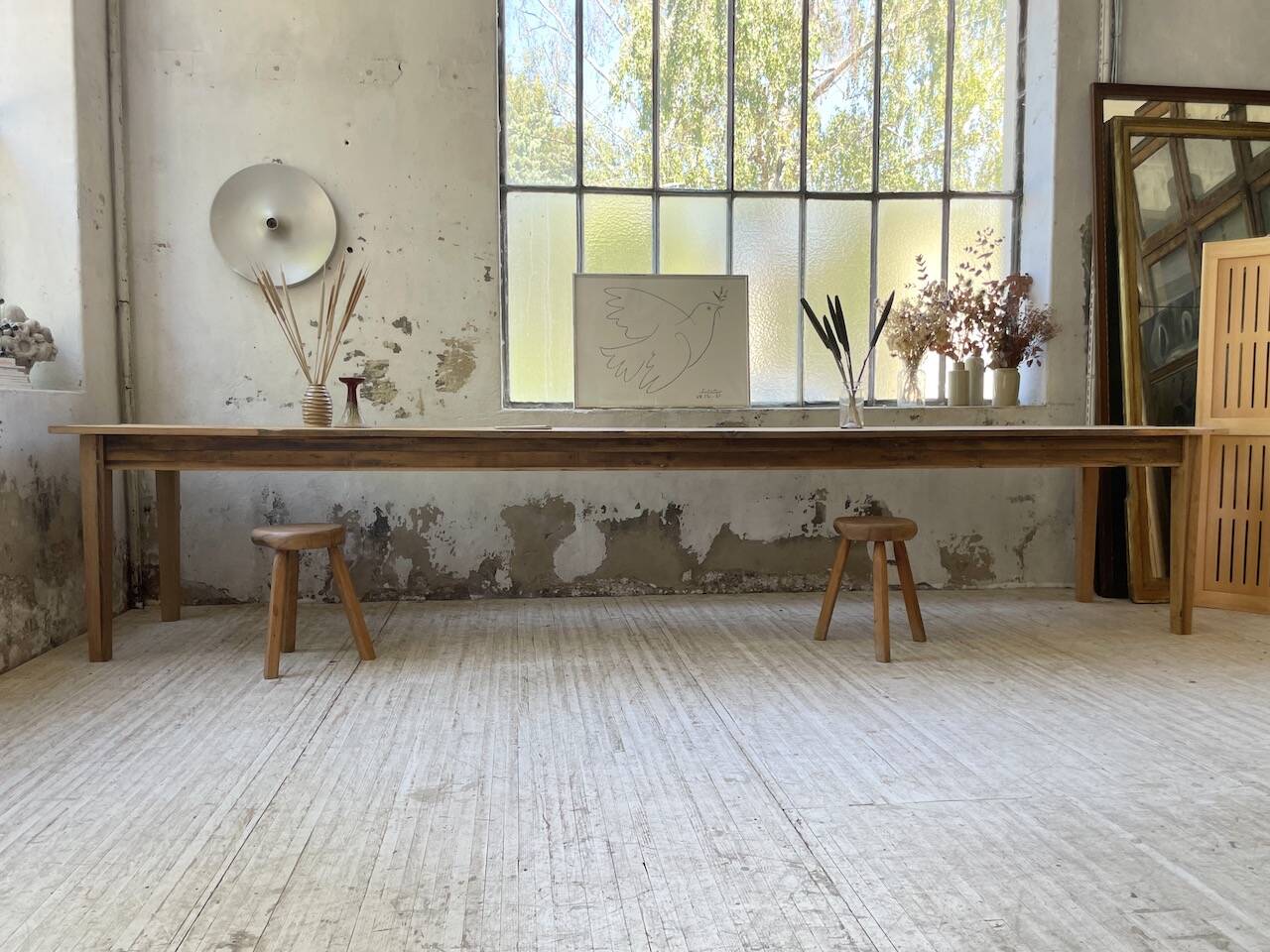 4m XXL pine and oak farmhouse table