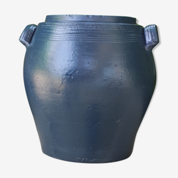 Terracotta pot - oil blue