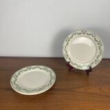 Set of 4 flat plates, "Champagne" model, Badonviller, early 20th century.