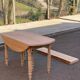 Louis Philippe round extendable dining table with renovated leaves and 4 extensions.