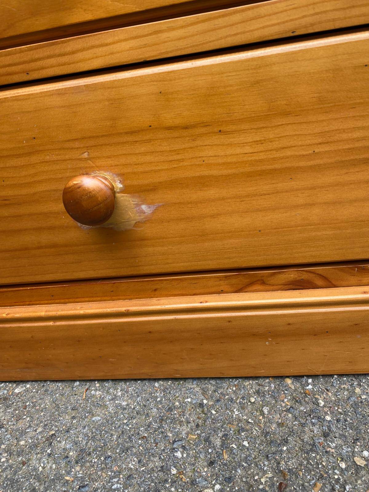Scandinavian solid wood chest of drawers 1980