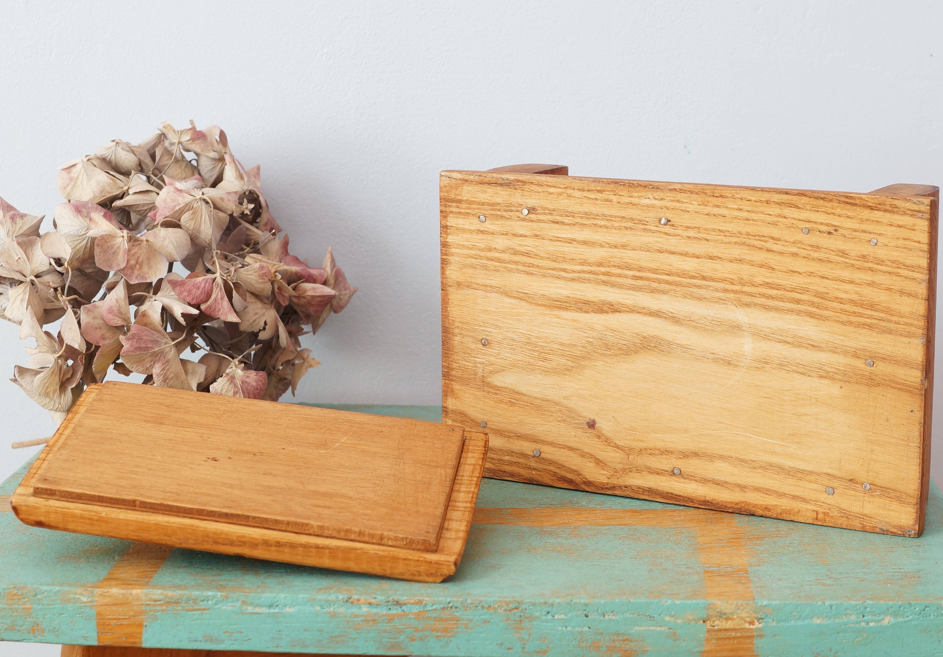 Handcrafted wooden box in art deco style, vintage