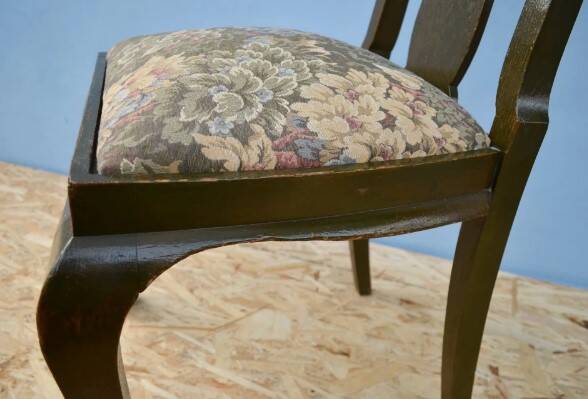 Chaise Queen Anne en chêne massif - début du XXe siècle