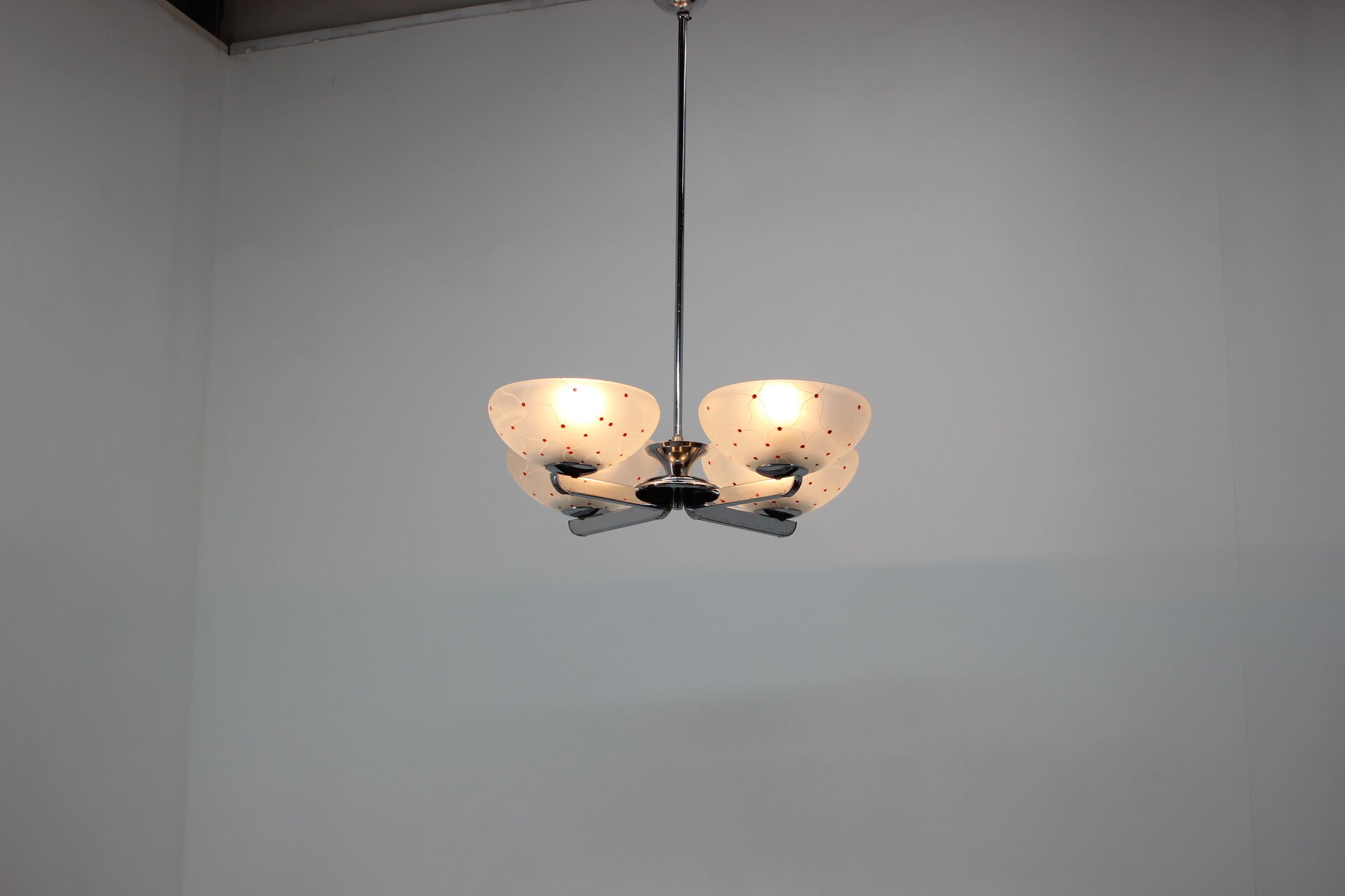 Mid-century chrome chandelier, 1960´s.