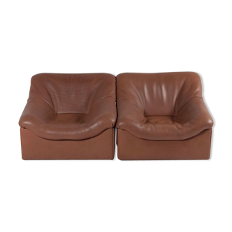 Set armchairs De Sede 1970 leather