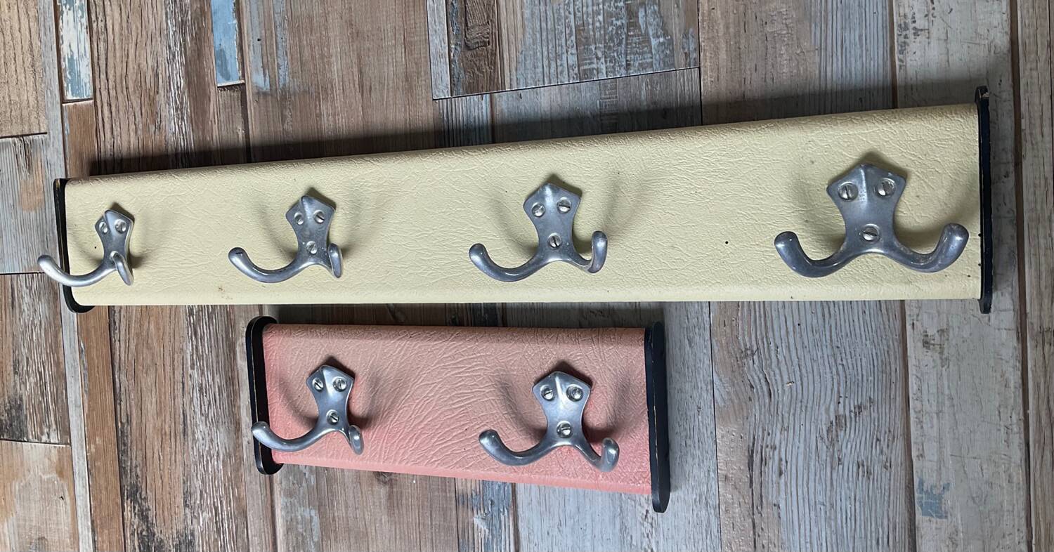 Duo of vintage coat racks from the 50s