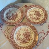 Set of 3 Staffordshire ironstone dinner plates