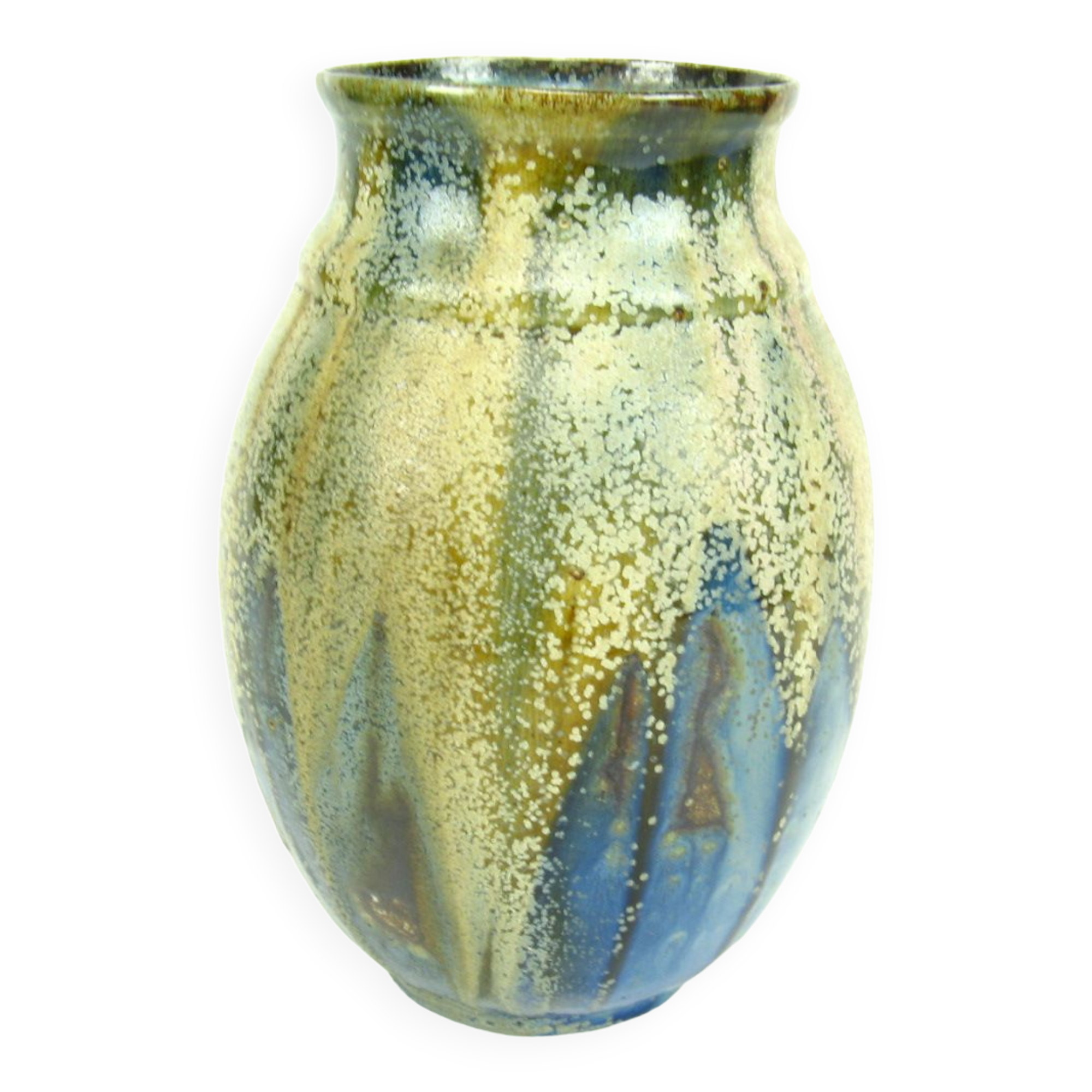 Flammé stoneware vase, Greber