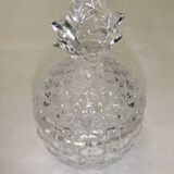 Bonbonnière en cristal ananas vintage sucrier pot couvert