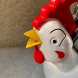 Kettle sheet metal enamel vintage 80s kamenstein decorations rooster