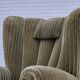 1960s, Danish highback relax armchair, original condition, green furniture velour.