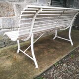Vintage slatted garden bench