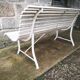 Banc de jardin à lattes vintage