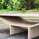 Travertine coffee table - 70s - brutalist and minimalist - Italy