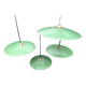 Enameled sheet metal pendant lights