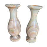 Paire de soliflores en jade