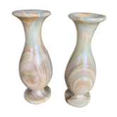 Paire de soliflores en jade