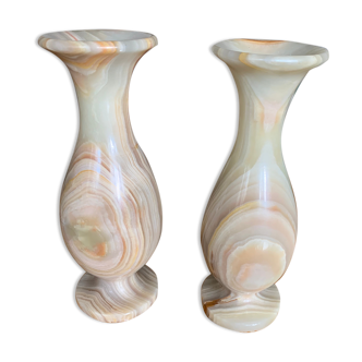 Pair of jade soliflores