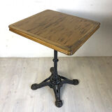 Table bistro wood and cast iron